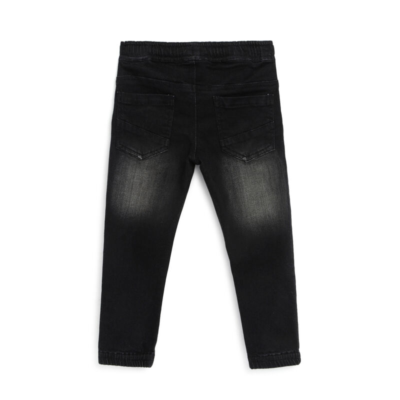 Boys Black Solid Long Trouser image number 1